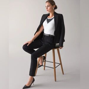 WHBM Floral Lace Slim Ankle Pant Sz 14